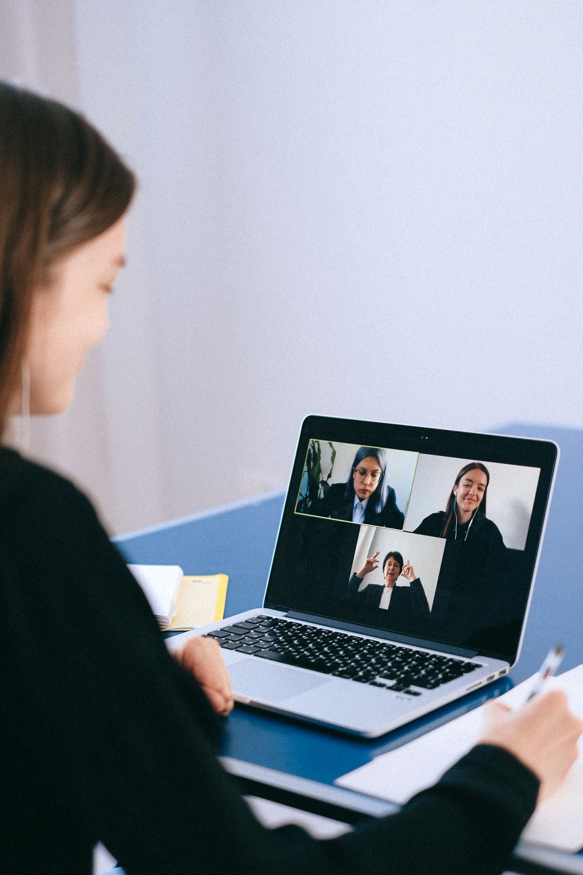 Practice leadership team participating in a virtual workshop